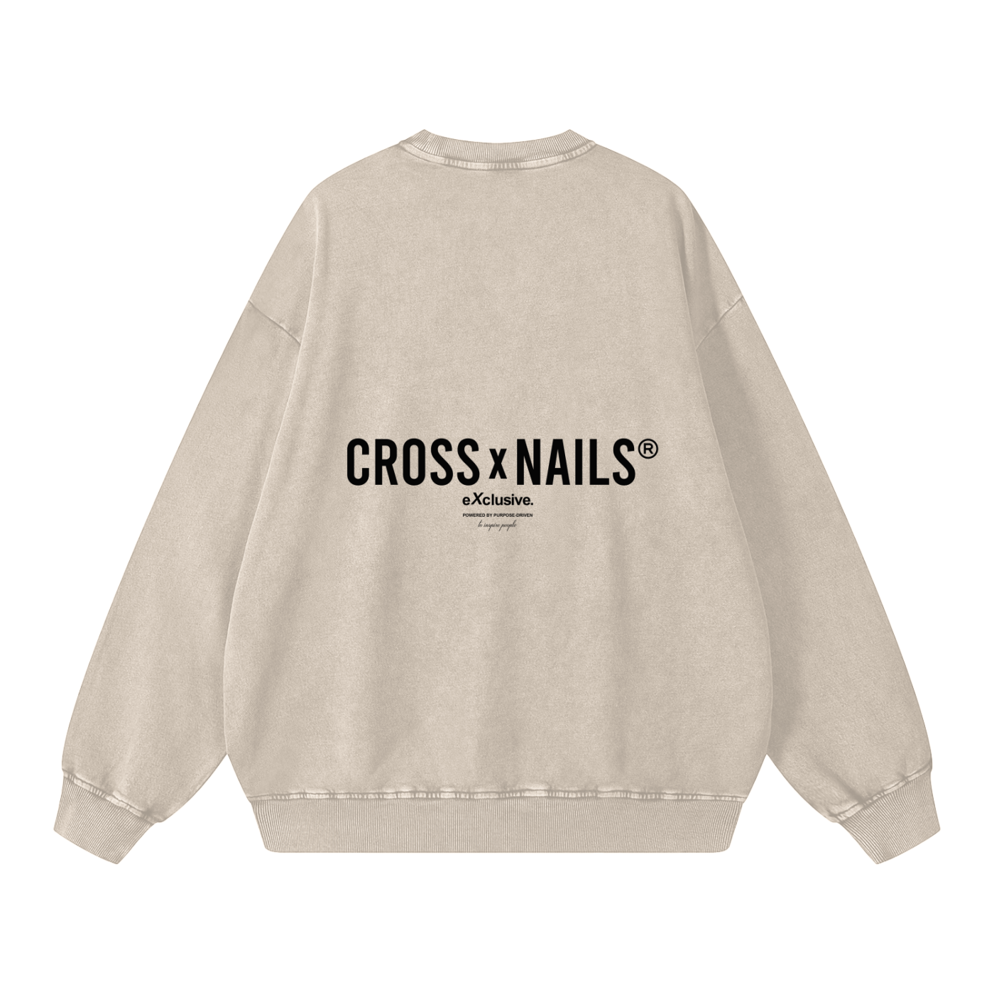 Acid Wash Oversize Sweatshirt - 360 GSM - Crossxnails Weargood
