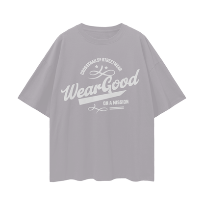 Oversize Deep Drop Shoulder Tee - 190 GSM - Crossxnails Weargood