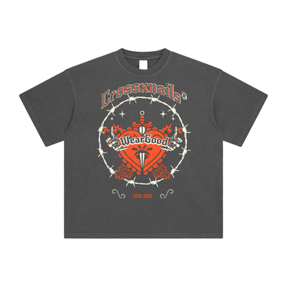 Enzyme Washed T-Shirt - Crossxnails Weargood