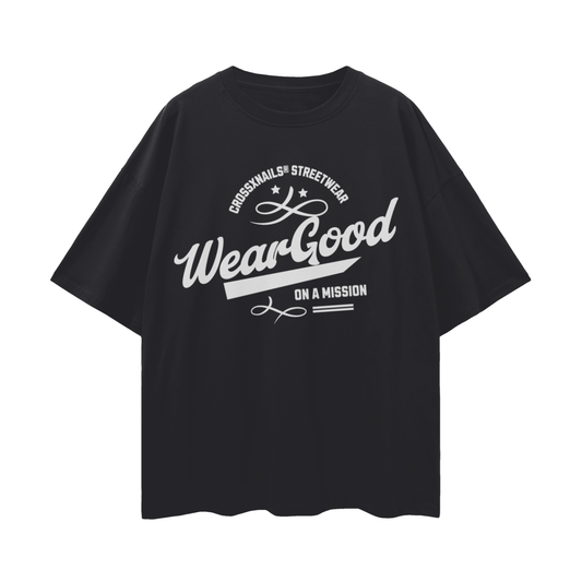 Oversize Deep Drop Shoulder Tee - 190 GSM - Crossxnails Weargood