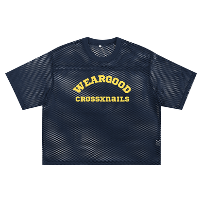 See-through Boxy Net T-shirt - Crossxnails Weargood