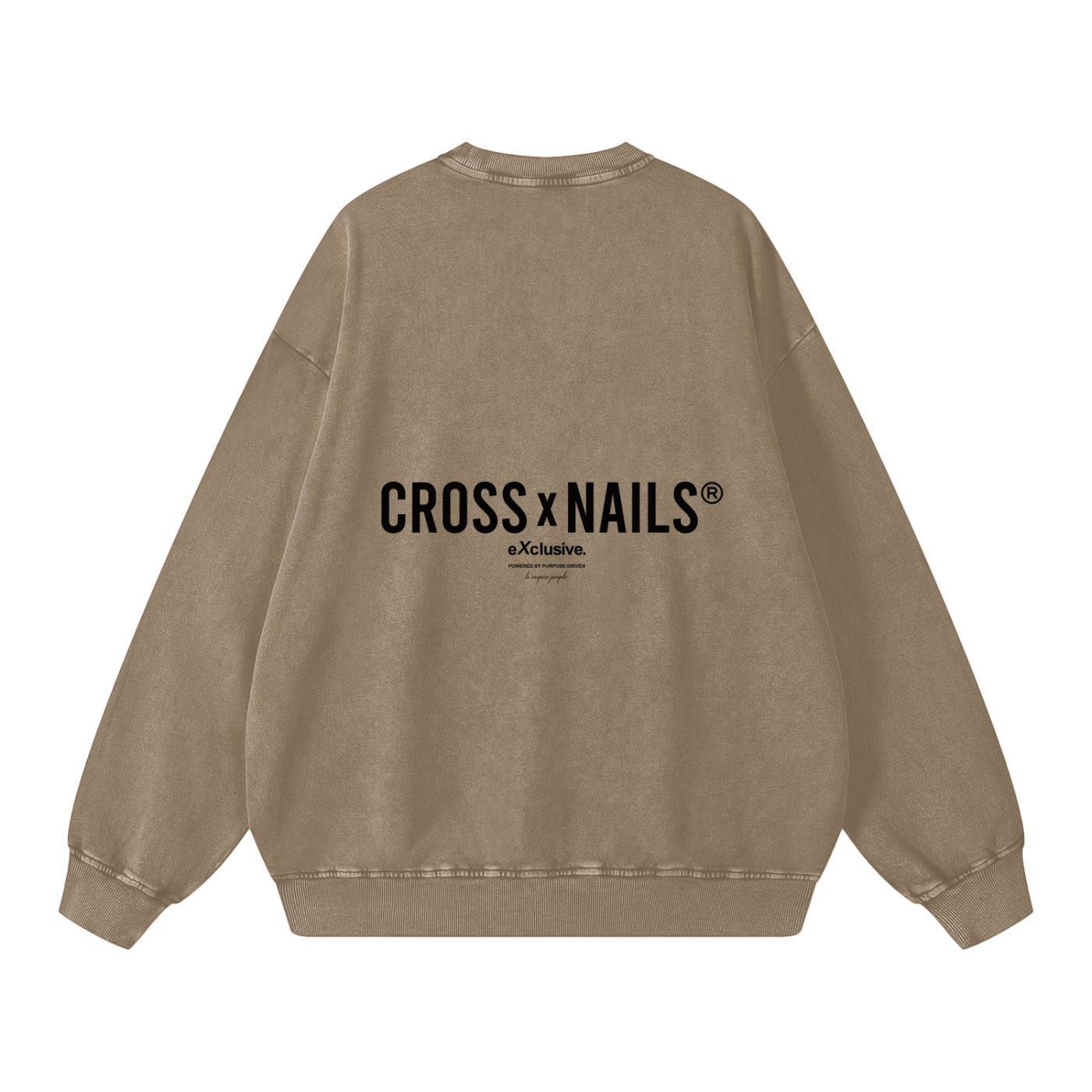 Acid Wash Oversize Sweatshirt - 360 GSM - Crossxnails Weargood