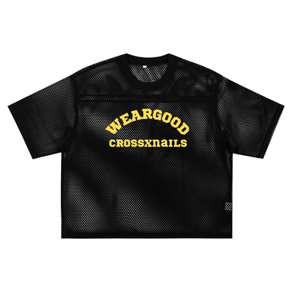 See-through Boxy Net T-shirt - Crossxnails Weargood