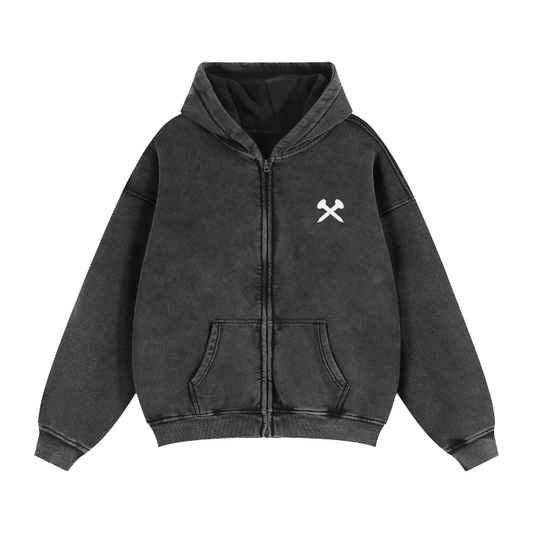 X Zip-Through Boxy Hoodie - Crossxnails Weargood
