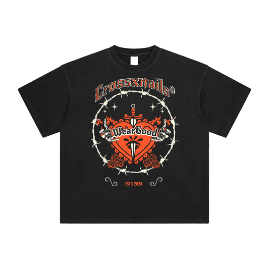 Enzyme Washed T-Shirt - Crossxnails Weargood