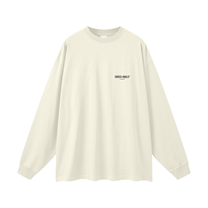Streetwear Unisex 305G FOG 100% Cotton Long Sleeve Tee - Crossxnails Weargood